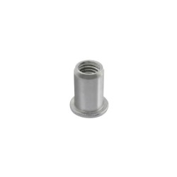 ECROU A SERTIR ALU TETE PLATE A COLLERETTE M4x11