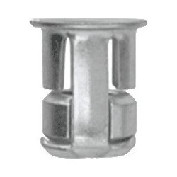 SACHET 498 ECROUS EN CAGE ZINGUE BLANC Ø8 PERCAGE 13mm EP 1.8 à 7mm