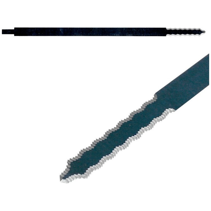 Lames dentelées pour couteau Pneumatique EXCALIBUR 200mm 10g