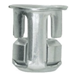 SACHET 252 ECROUS EN CAGE ZINGUE BLANC Ø5 PERCAGE 10mm EP 0.5 à 1.5mm