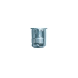 SACHET ECROUS EN CAGE ZINGUE BLANC Ø4 PERCAGE 10mm EPAISS 0.7 à 4mm