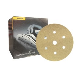 Disques abrasifs perforés support papier velcro GOLD 8 trous - Ø200mm - Grain 240