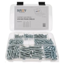 Coffret assortiment vis 6 pans creux 400 pièces