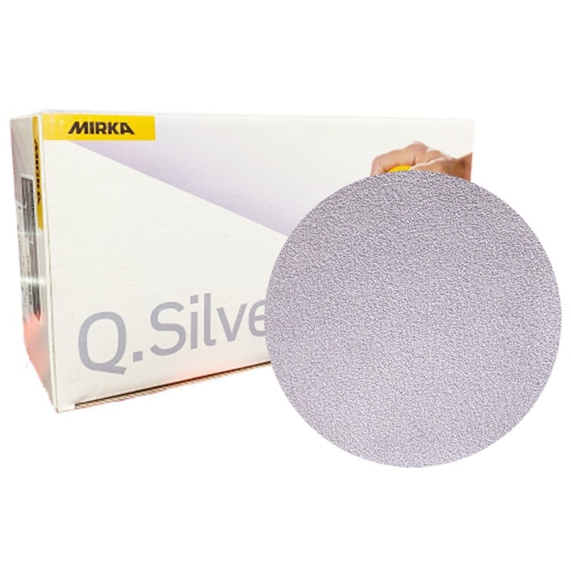 Disques abrasifs velcro support papier imprégné latex SILVER 15 trous - Ø150mm - Grain 320