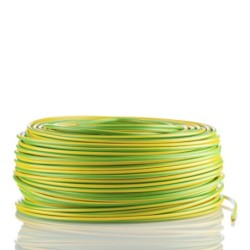 FIL ELECTRIQUE 0.6mm² Bobine 100m JAUNE/VERT