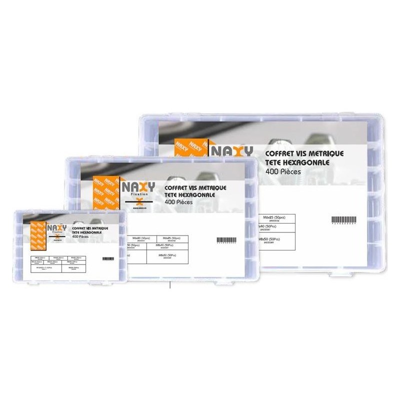 Coffret assortiment écrous standards 750 pièces