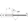 RIVET TETE FRAISEE 4.8 x14 TETE 10