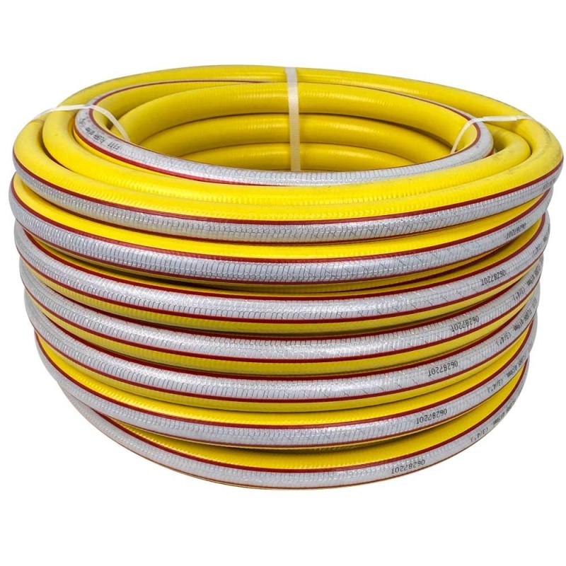 TUYAU D'EAU RENFORCE COURONNE 25m Ø15mm JAUNE - MAXI 8 bars