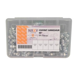 Coffret assortiment graisseurs 45° 99 pièces