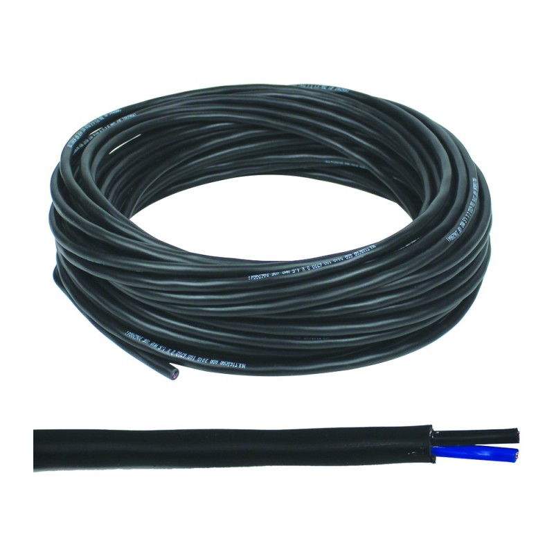 FIL ELECTRIQUE 2 FILS 2x1.5mm² SOUPLE LES 50Mts