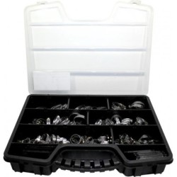 Coffret assortiment colliers inox de serrage 100 pièces