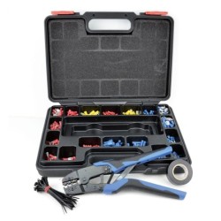 Coffret 553 pièces : cosses + pince à sertir + colliers