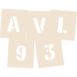 POCHOIR PVC 50mm LETTRES ET CHIFFRES