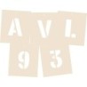 POCHOIR PVC 50mm LETTRES ET CHIFFRES