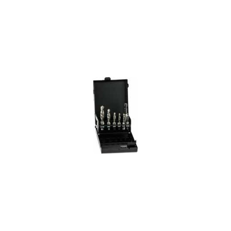 Coffret de 6 foret taraudeurs Ø3-4-5-6-8-10 - 6 PANS 1/4"+ porte embout