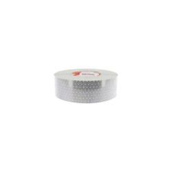 Bande haute visibilité PL blanc type rigide 50mmx50m