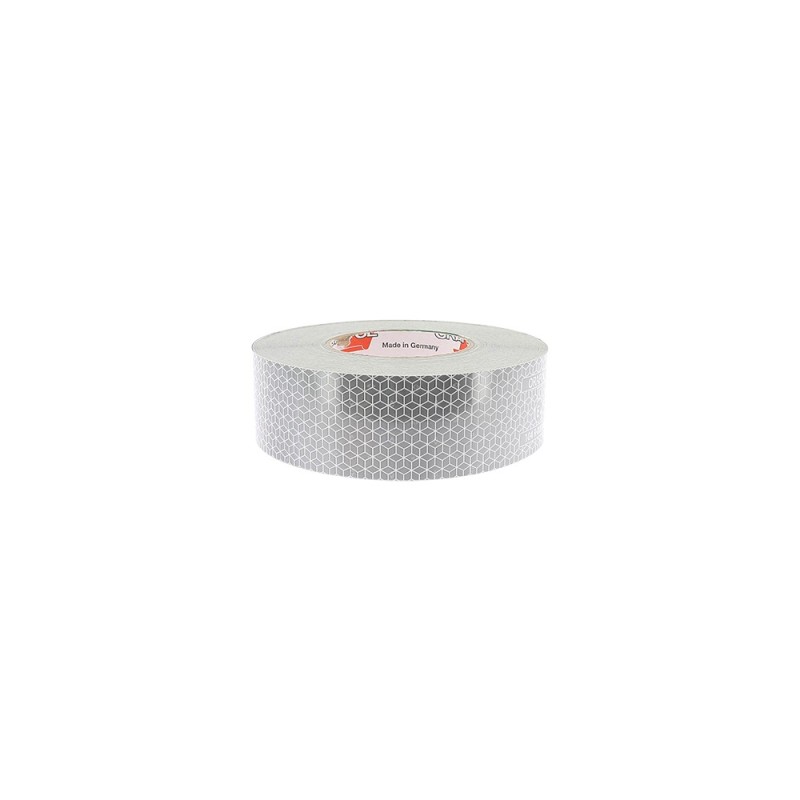 Bande haute visibilité PL blanc type rigide 50mmx50m