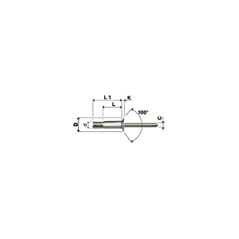 RIVET TETE FRAISEE FARBOLT 4.8x16