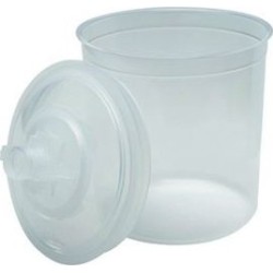 Solution de peinture Système PPS Set poche jetable(0.650) + couvercle / filtre + 25 bouchons Standard