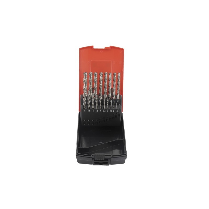 Coffret foret HSS cobalt 5% Ø1 à 10 19PCS