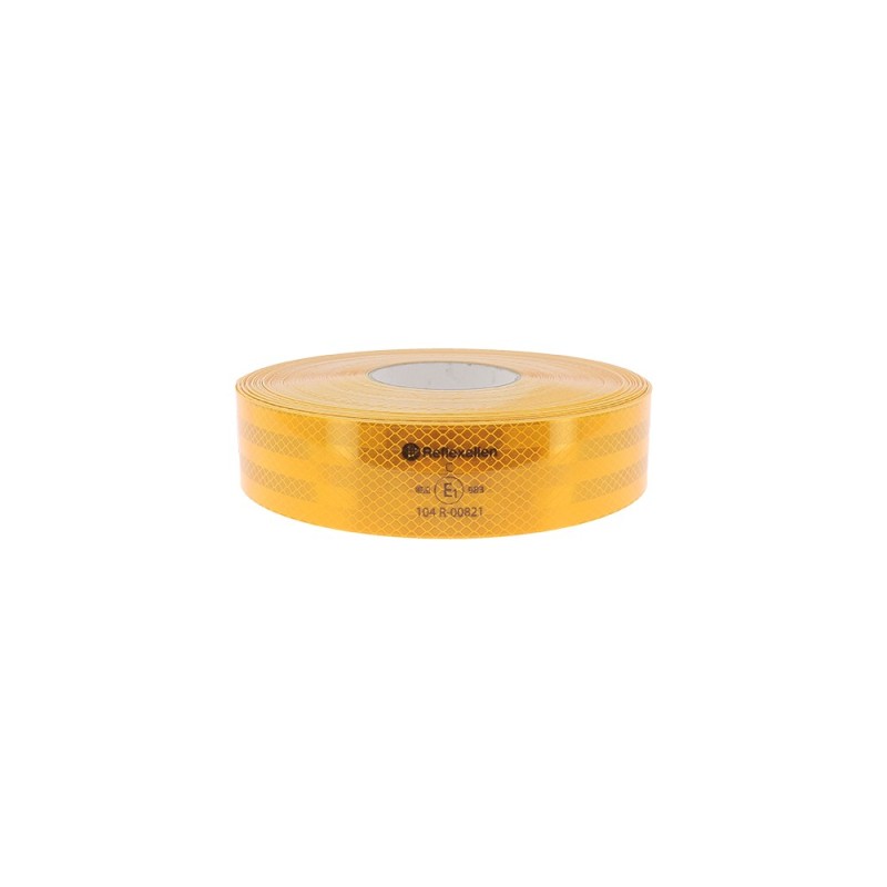 Bande haute visibilité PL jaune type rigide 50mmx50m REFLEXITE