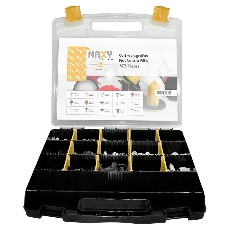 Coffret 323 agrafes Fiat Lancia Alfa