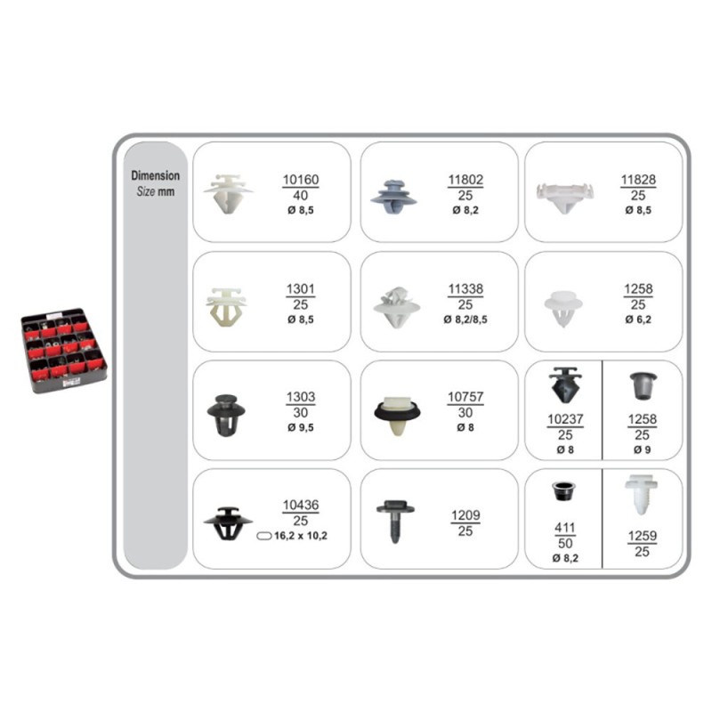 MODULE SERVANTE AGRAFES MOULURES PSA