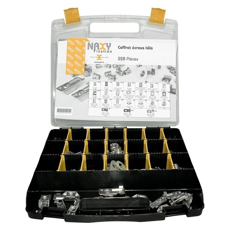 Coffret et écrous tôle 228 pcs