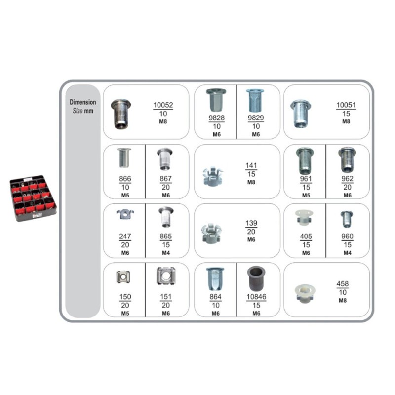 MODULE SERVANTE ECROUS A SERTIR ET ACROUS CAGES