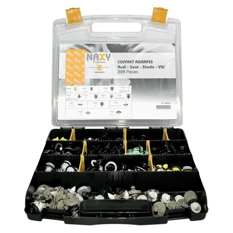 Coffret 228 agrafes Audi Seat Skoda VW