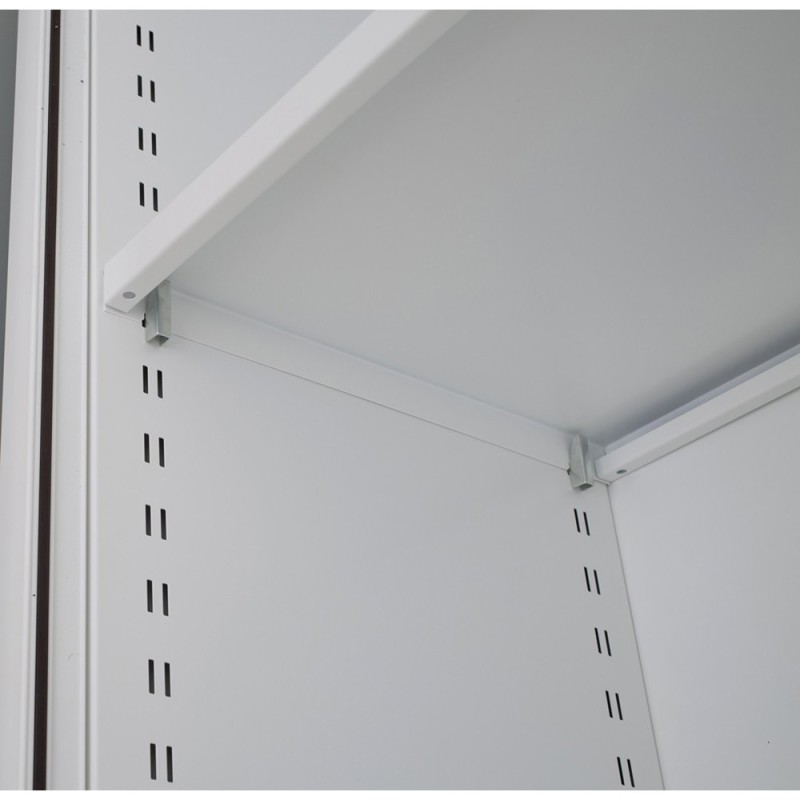 Armoire à rideaux monobloc couleur gris claire H180XL100XP40CM