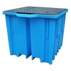 Bac de retention conteneur PE 1150L 1230x1340x1090mm