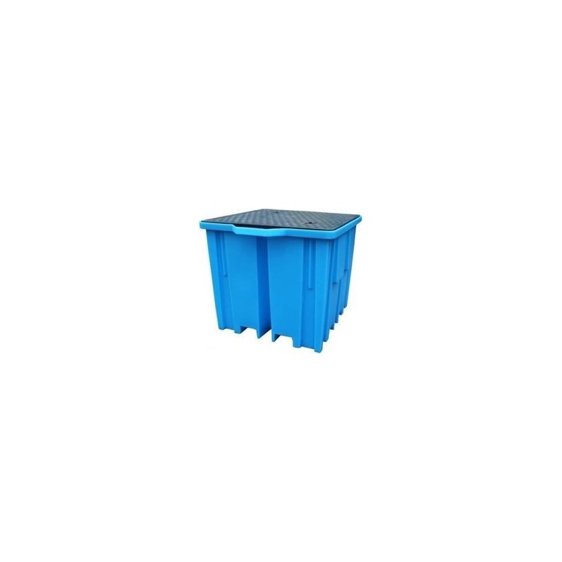 Bac de retention conteneur PE 1150L 1230x1340x1090mm