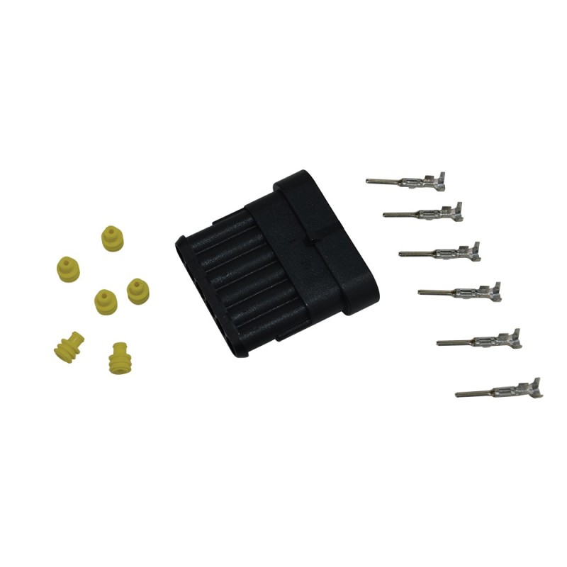 KIT CONNECTEUR 6 VOIES COSSE MALE