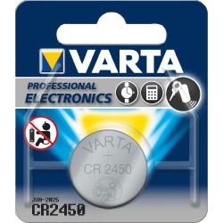 Pile lithium bouton CR 2450 DIAM 20MM EP 5MM