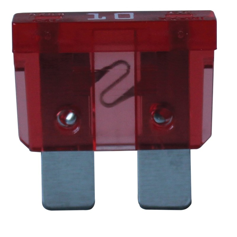 FUSIBLE ENFICHABLE CLASSIQUE BOITE 10 AMP ROUGE